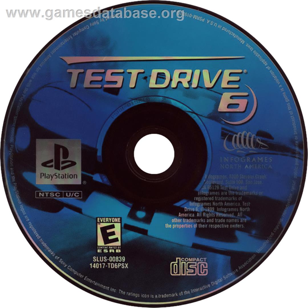 Test Drive 6 - Sony Playstation - Artwork - Cartridge