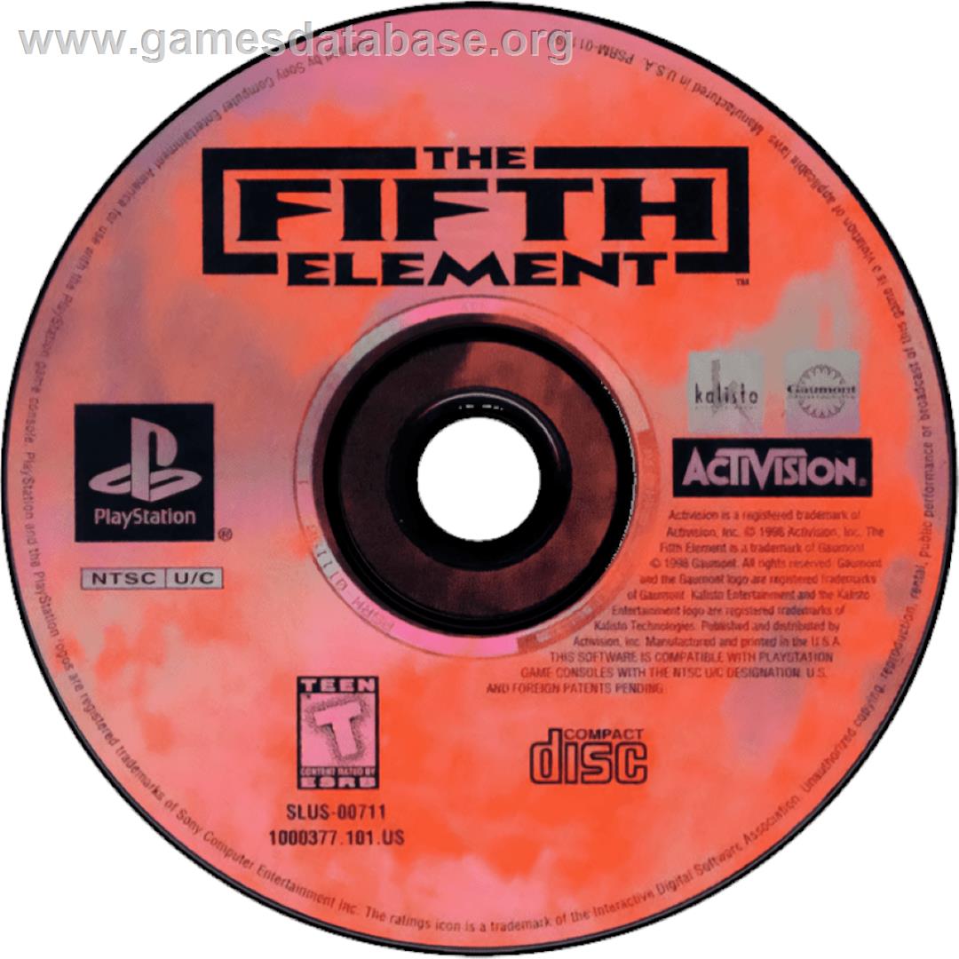 The Fifth Element - Sony Playstation - Artwork - Cartridge
