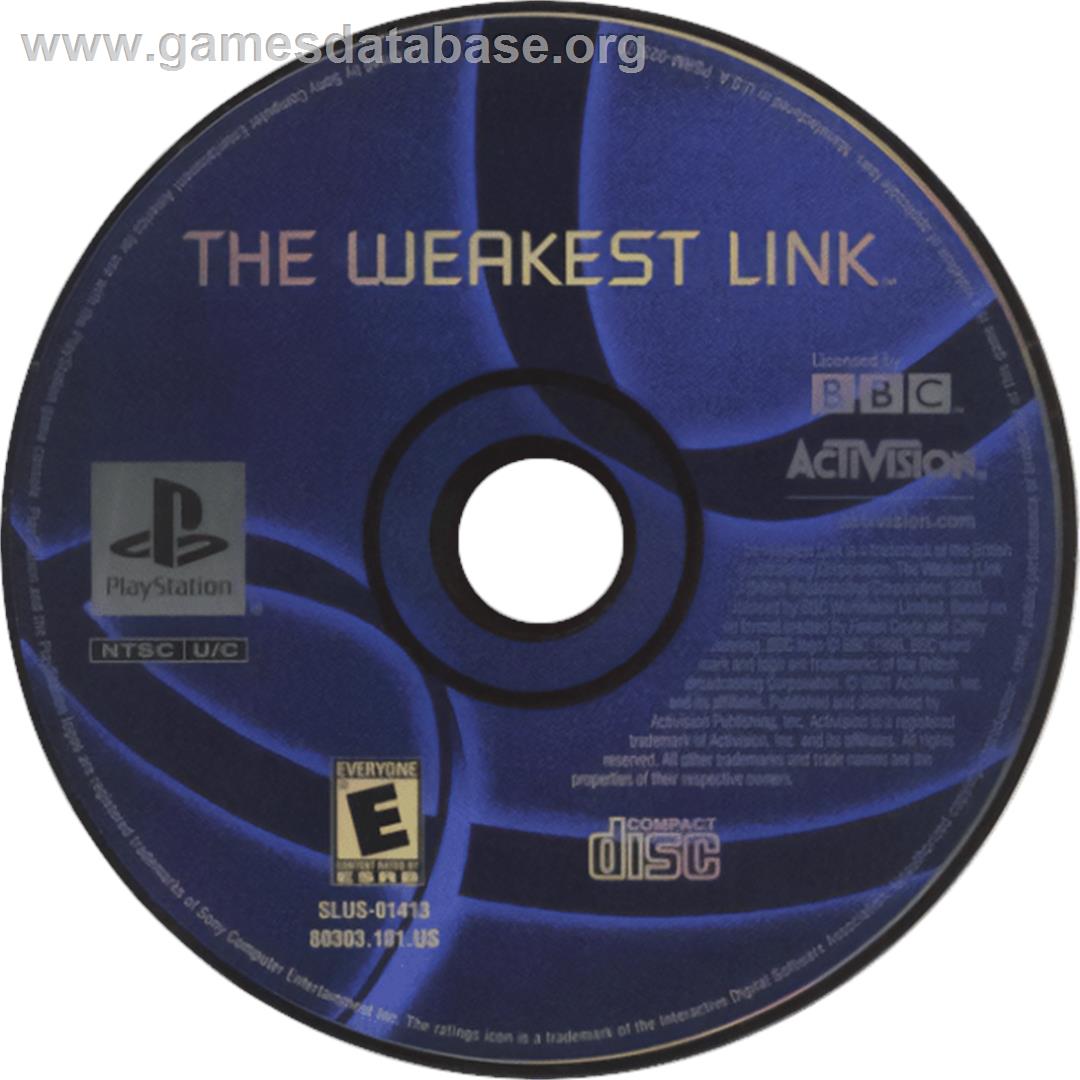 The Weakest Link - Sony Playstation - Artwork - Cartridge