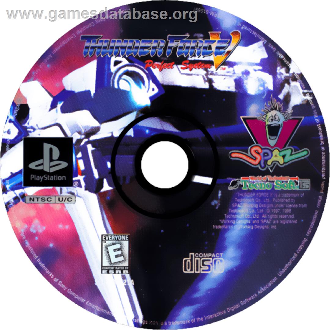 Thunder Force 5 - Perfect System - Sony Playstation - Artwork - Cartridge