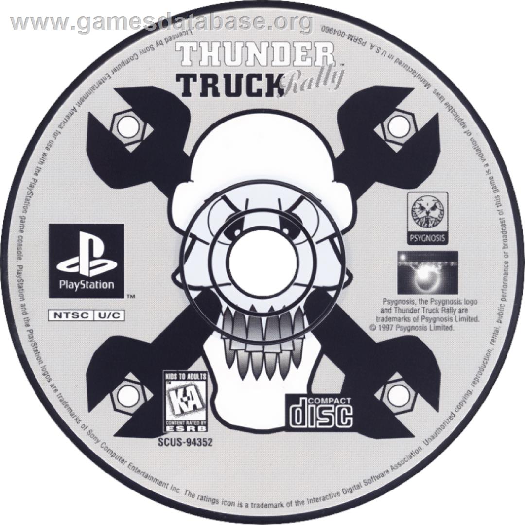 Thunder Truck Rally - Sony Playstation - Artwork - Cartridge