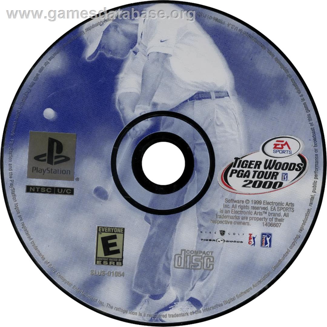 Tiger Woods PGA Tour 2000 - Sony Playstation - Artwork - Cartridge