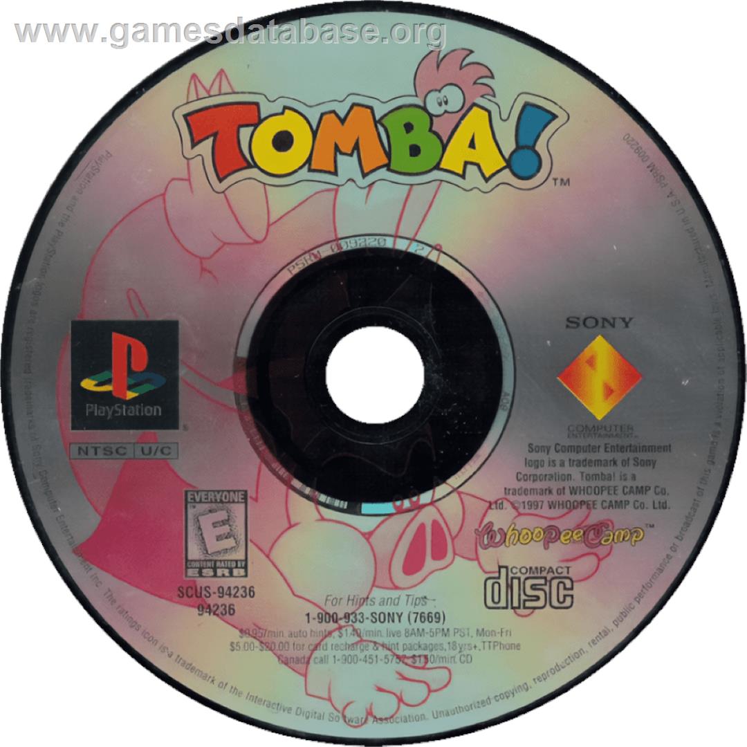 Tomba! - Sony Playstation - Artwork - Cartridge