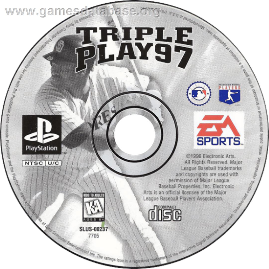 Triple Play 97 - Sony Playstation - Artwork - Cartridge