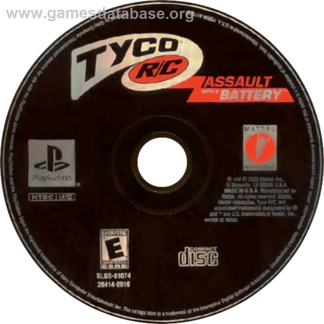 Tyco R/C: Assault with a Battery - Sony Playstation - Artwork - Cartridge