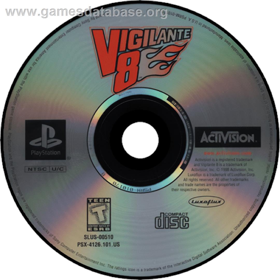 Vigilante 8 - Sony Playstation - Artwork - Cartridge