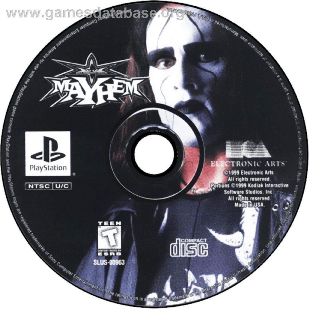 WCW Mayhem - Sony Playstation - Artwork - Cartridge