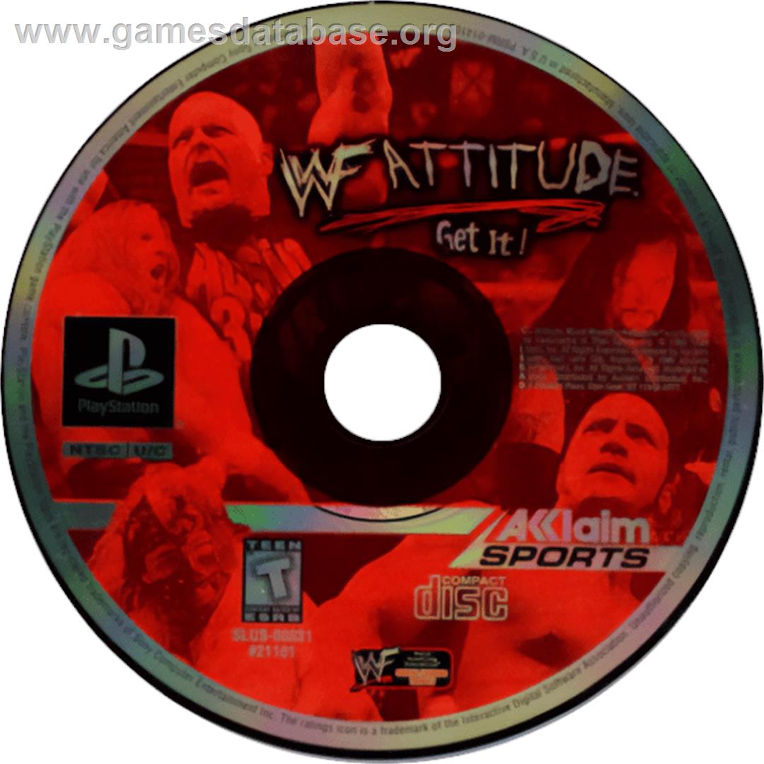 WWF Attitude - Sony Playstation - Artwork - Cartridge