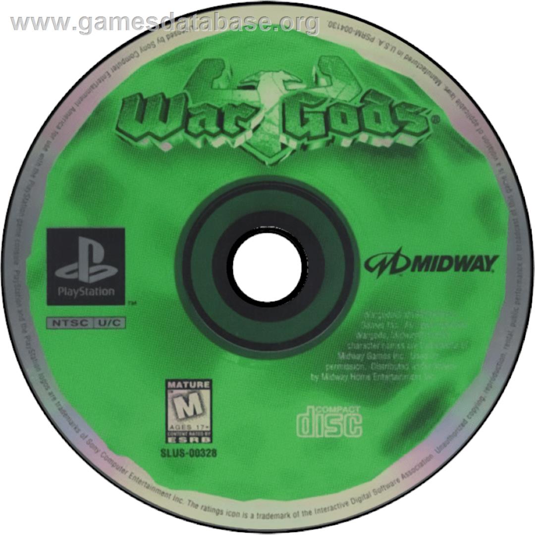 War Gods - Sony Playstation - Artwork - Cartridge