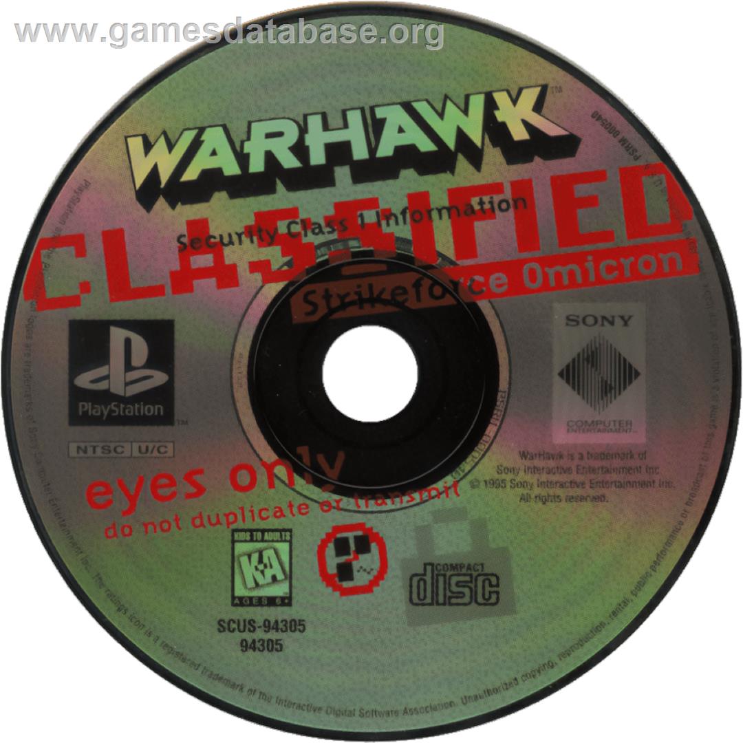 Warhawk - Sony Playstation - Artwork - Cartridge
