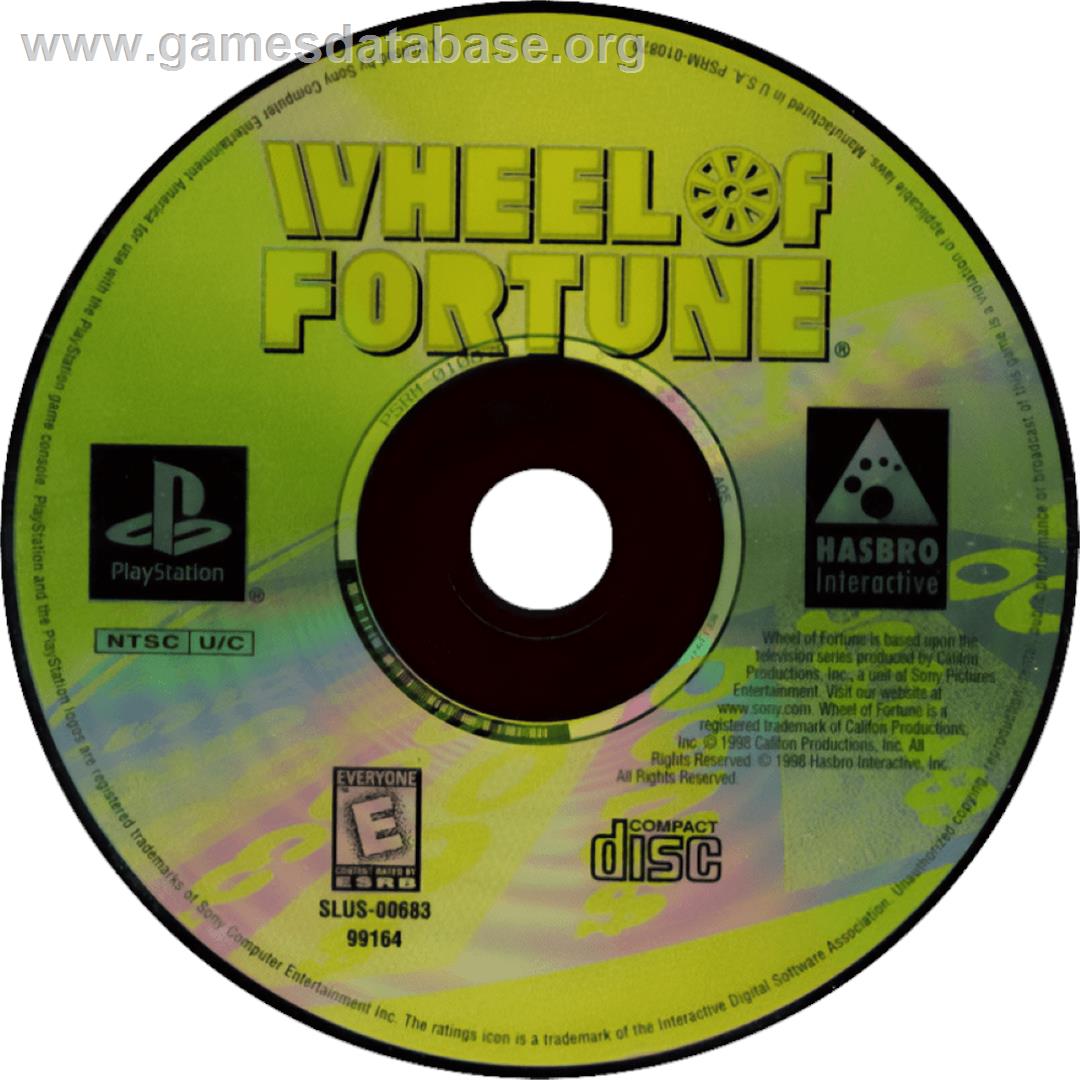 Wheel Of Fortune - Sony Playstation - Artwork - Cartridge