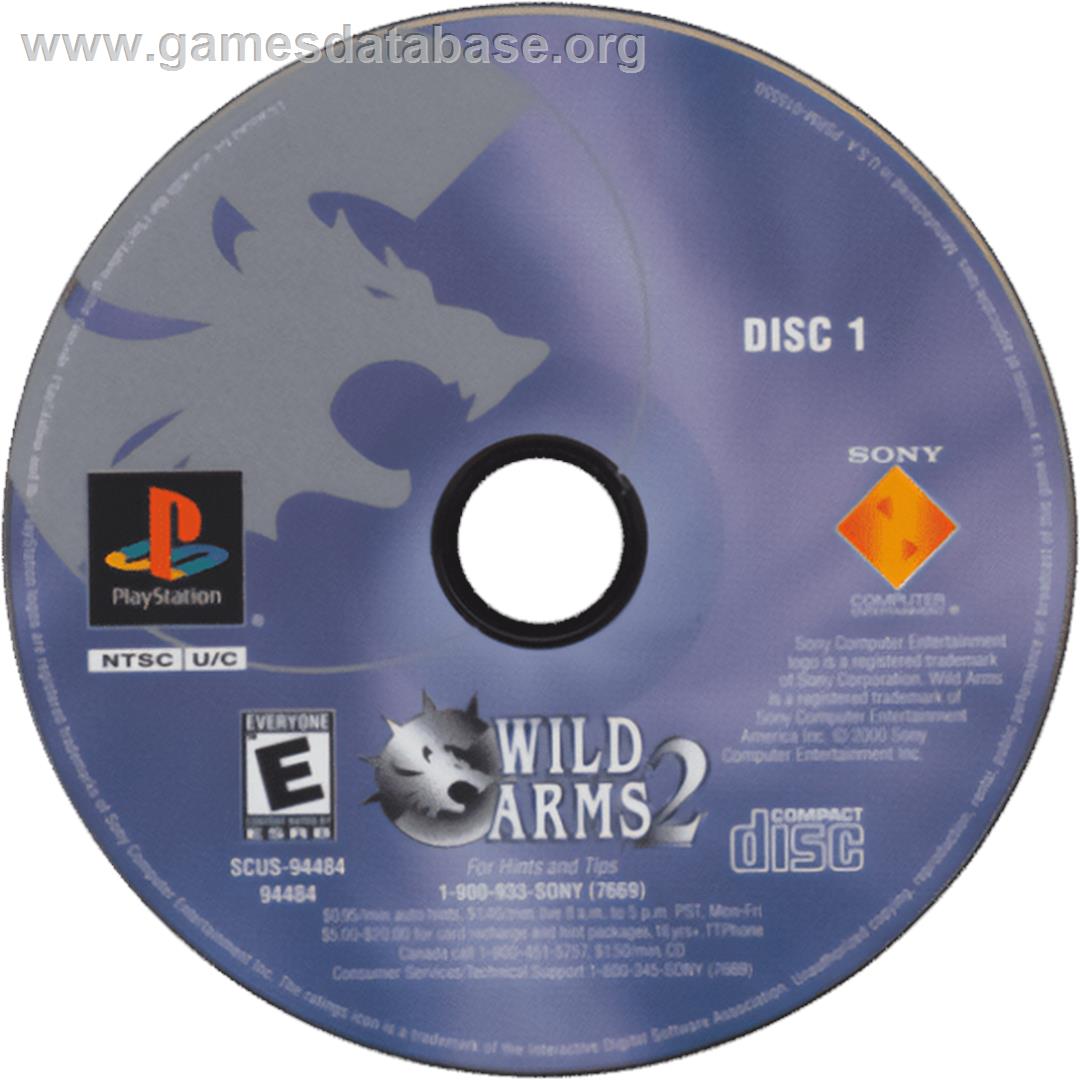 Wild Arms 2 - Sony Playstation - Artwork - Cartridge