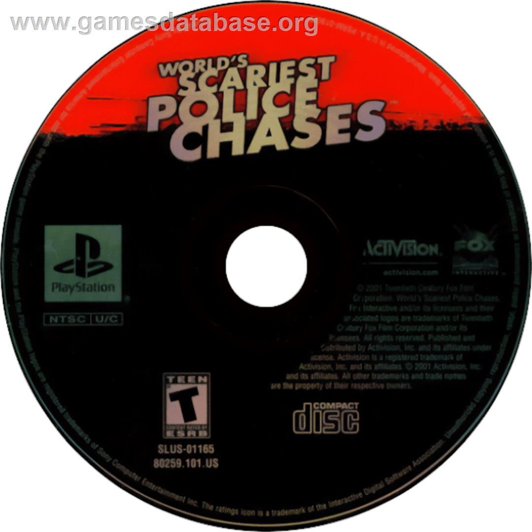 World's Scariest Police Chases - Sony Playstation - Artwork - Cartridge