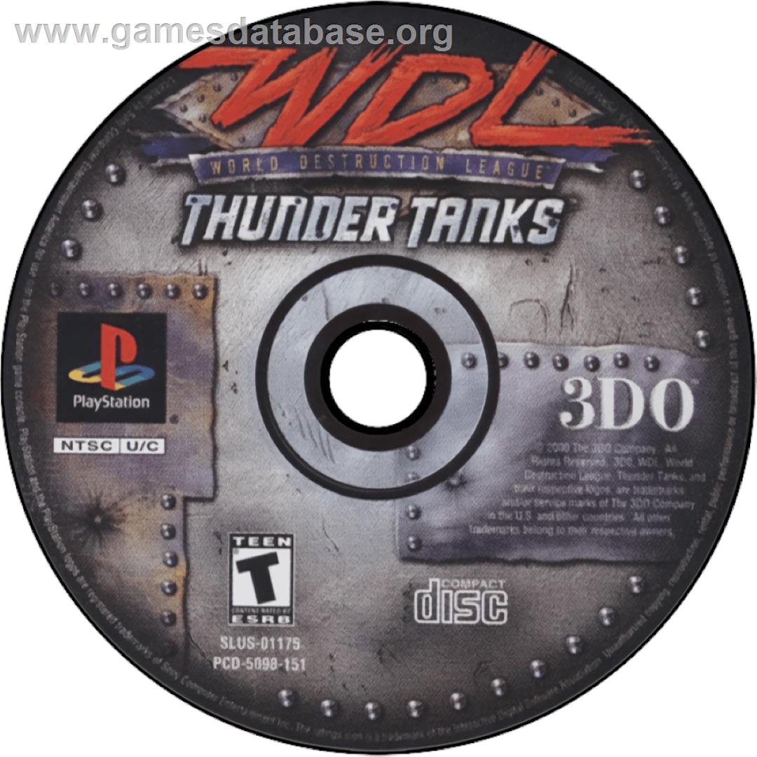 World Destruction League: Thunder Tanks - Sony Playstation - Artwork - Cartridge