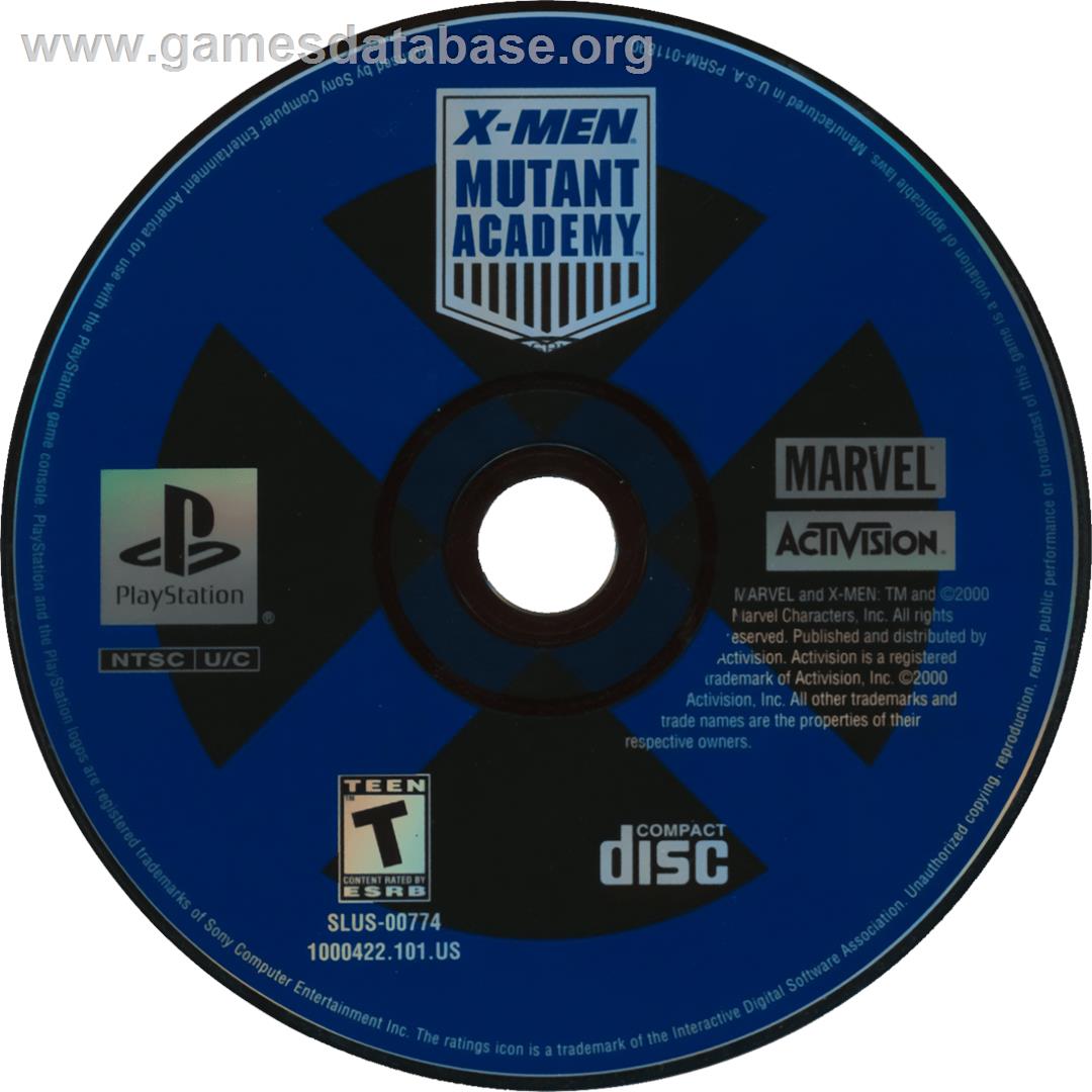 X-Men: Mutant Academy - Sony Playstation - Artwork - Cartridge
