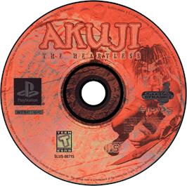 Artwork on the Disc for Akuji: The Heartless on the Sony Playstation.