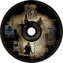 Artwork on the Disc for Alone in the Dark: The New Nightmare on the Sony Playstation.