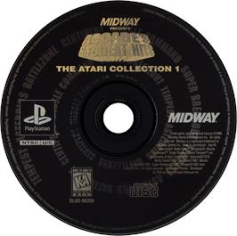 Artwork on the Disc for Arcade's Greatest Hits: The Atari Collection 1 on the Sony Playstation.