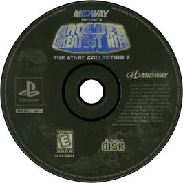 Artwork on the Disc for Arcade's Greatest Hits: The Atari Collection 2 on the Sony Playstation.