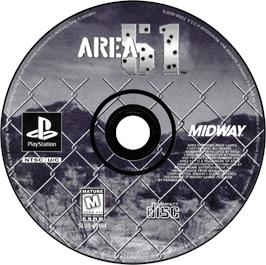 Artwork on the Disc for Area 51 on the Sony Playstation.