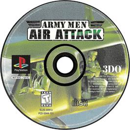 Artwork on the Disc for Army Men: Air Attack on the Sony Playstation.