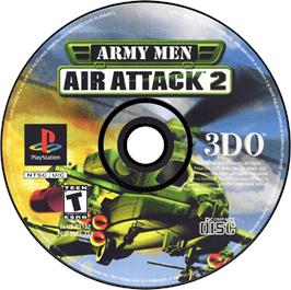 Artwork on the Disc for Army Men: Air Attack 2 on the Sony Playstation.