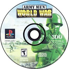 Artwork on the Disc for Army Men: World War on the Sony Playstation.