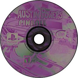 Artwork on the Disc for Austin Powers Pinball on the Sony Playstation.
