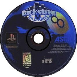 Artwork on the Disc for Backstreet Billiards on the Sony Playstation.