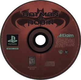 Artwork on the Disc for Batman & Robin on the Sony Playstation.
