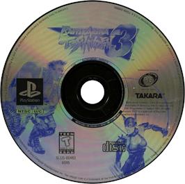 Artwork on the Disc for Battle Arena Toshinden 3 on the Sony Playstation.