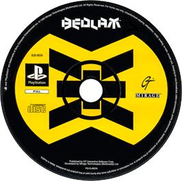 Artwork on the Disc for Bedlam on the Sony Playstation.