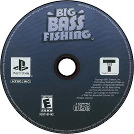 Artwork on the Disc for Big Bass Fishing on the Sony Playstation.