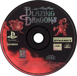 Artwork on the Disc for Blazing Dragons on the Sony Playstation.