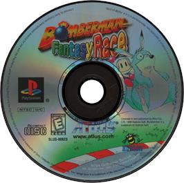 Artwork on the Disc for Bomberman Fantasy Race on the Sony Playstation.