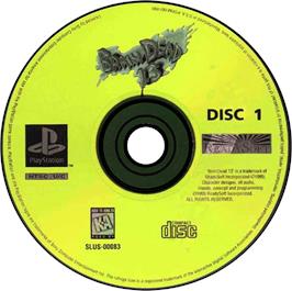 Artwork on the Disc for Braindead 13 on the Sony Playstation.