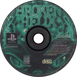 Artwork on the Disc for Broken Helix on the Sony Playstation.