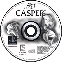 Artwork on the Disc for Casper on the Sony Playstation.