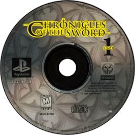 Artwork on the Disc for Chronicles of the Sword on the Sony Playstation.