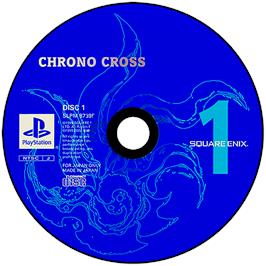Artwork on the Disc for Chrono Cross on the Sony Playstation.