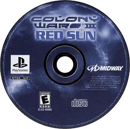 Artwork on the Disc for Colony Wars III: Red Sun on the Sony Playstation.