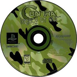 Artwork on the Disc for Contra: Legacy of War on the Sony Playstation.