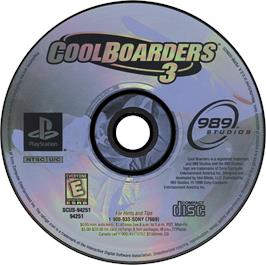 Artwork on the Disc for Cool Boarders 3 on the Sony Playstation.
