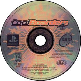 Artwork on the Disc for Cool Boarders 4 on the Sony Playstation.