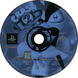 Artwork on the Disc for Crash Bandicoot 2: Cortex Strikes Back on the Sony Playstation.
