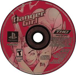Artwork on the Disc for Danger Girl on the Sony Playstation.