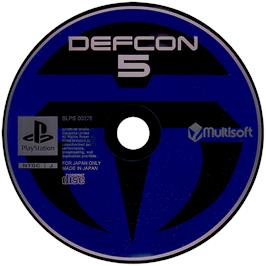 Artwork on the Disc for Defcon 5 on the Sony Playstation.