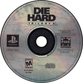 Artwork on the Disc for Die Hard Trilogy 2: Viva Las Vegas on the Sony Playstation.