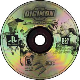 Artwork on the Disc for Digimon World 2 on the Sony Playstation.