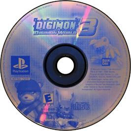 Artwork on the Disc for Digimon World 3 on the Sony Playstation.